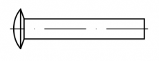 1000 Stück Linsenniete / Blechniete DIN 662, blank - 3 x 6 mm